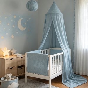 Hanging <strong>Bed</strong> Canopy <strong>Tent</strong> &amp; <strong>Kids</strong> Play <strong>Tent</strong> with Mosquito Net Polyester/Cotton Circular <strong>for</strong> Baby Crib Bedroom Reading Nook Decor - Product Image 1