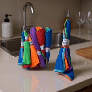 Set di 5 Panni in Microfibra di Poliestere Resistenti Mnj per Pulizia di Cucina e Casa - Product Image 3