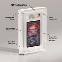 Protecteur de carte BGS en acrylique transparent résistant aux UV, étui magnétique en plexiglas pour cartes à collectionner