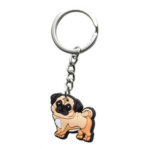 Llaveros Personalizados en Promoción, Logotipo 3D, Diseño Personalizado, Llavero de Goma Suave de PVC con Forma de Perro Anime - Product Image 1