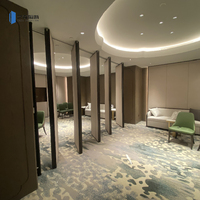 Cloison acoustique pliable et mobile, portes coulissantes, design moderne, cadre en cuir et aluminium, isolation acoustique hautement efficace, restaurants