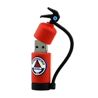 Flash Drive Usb PVC, Flash Drive pemadam kebakaran 8GB USB Flash Drive 16GB 32GB kartun pemadam api