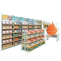 Présentoir mural réglable robuste à LED pour magasin de luxe maternité et bébé, étagère de vente au détail pour lait en poudre, idéal pour les centres commerciaux
