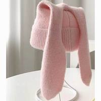 Gorro de Conejita con Orejas Largas y Lindas para Mujer, Personalizado con Logotipo, Gorro de Conejo con Orejas Móviles para Cosplay, para Niña