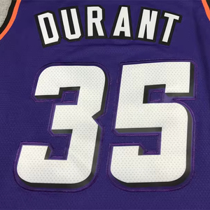 Camisetas de Baloncesto Americanas Cosidas Nuevas al por Mayor 2024 Nueva Temporada Sun # 35 Camisetas de <span class=keywords><strong>Kevin</strong></span> <span class=keywords><strong>Durant</strong></span> Blancas, Negras y Moradas - Product Image 2