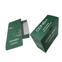 Ensemble de boîtes cadeaux en carton ondulé écologiques avec logo personnalisé, impression quadricolore, découpes, pelliculage mat, matériaux recyclés