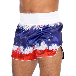 Nueva oferta profesional Muay Thai Kick Boxing Shorts-Logotipo personalizado Alta calidad Transpirable y ligero Unisex Ropa de artes marciales - Product Image 1
