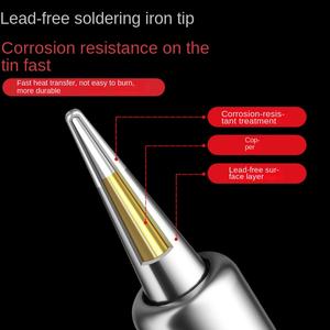 Soldador Eléctrico Delixi de 60W, 220-240V CA, Calentador Cerámico, Puntas de Soldadura, Soldadura Rápida de Estaño, Automático, 200-400C, Soldadura de Circuitos - Product Image 3
