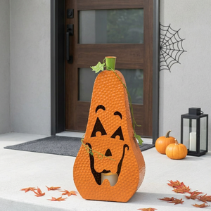 2026 Wholesale Latest Halloween Home and <b>Outdoor</b> Decorations Metal <b>Candle</b> Holder Pumpkin Jack'O <b>Lantern</b> - Product Image 1