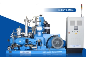 40bar ba giai đoạn <span class=keywords><strong>Piston</strong></span> dầu miễn phí Máy nén khí cho chai PET thổi máy - Product Image 6