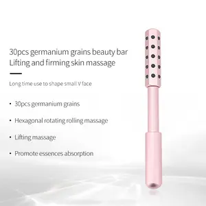 KAKUSAN Hexagonal germanium vibration rotating facial massage roller promoting the metabolism of the face