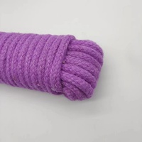 Corde tressée DIY 7 mm à huit brins, en jute et chanvre épais, avec âme colorée, pour vêtements et chapeaux tissés à la main, à nouer