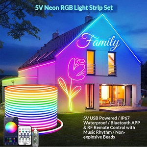 Bande LED réticulée étanche IP65 USB 360 degrés 5V WS2812B WS2811 RVB intelligente adressable Néon Flexible Cuivre Contrôle par application - Product Image 6