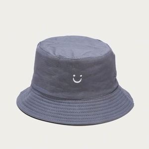 Wholesale Smile Face Unisex Cotton Custom 3D Embroidery Logo <b>Reversible</b> <b>Bucket</b> <b>Hat</b> for Casual Cycling - Product Image 4