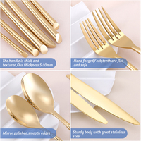 Wholesale Stainless Steel Bulk Gold Flatware Used for Restaurant and Wedding Event