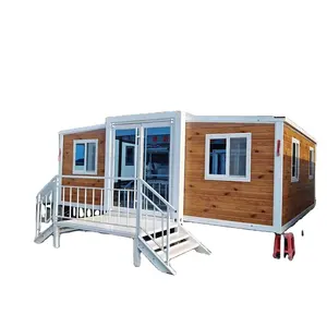 20Ft 40 Ft 2 3 Bedroom Prefabricated Prefab Folding Push Out Mobile Tiny Home Folding Container Expandable Container House