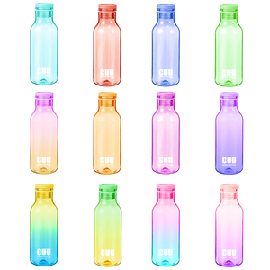 Bouteille de sport TRITAN de luxe <span class=keywords><strong>CUU</strong></span> 2025 mise à jour, recyclable, sans BPA, 500 ml, transparente, non toxique, avec couvercle en PP de qualité alimentaire, unisexe - Product Image 2