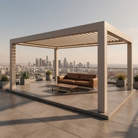 Pergola extérieure en aluminium à lames orientables, imperméable, pare-soleil moderne pour patio et jardin
