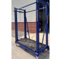 Échafaudage Électrique 320KG 3M Plateforme de Levage Portable avec Stabilisateurs Plateforme d'Échafaudage Mobile