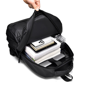 Custom Hot Sale Large Capacity Usb Feature <b>Backpack</b> <b>Waterproof</b> Business Commuting Travel Outdoor Pu Men Closure-wholes - Product Image 2