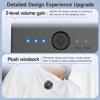 Microphone cravate sans fil professionnel ZU34 Mini Portable 2,4 GHz pour iPhone Android pour vlogs, interviews, omnidirectionnel