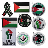 Bandera de Palestina Moral táctica Bordado Gancho y bucle Parche de PVC
