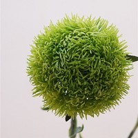 BF-GN03 Vente en gros de fleurs artificielles réalistes dianthus et œillets verts, arrangement imperméable et longue durée, tige de 55 cm pour