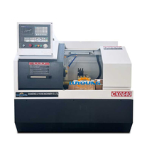 Tour CNC miniature CK0640 300 mm avec alimentation par barre, haute précision, fabriqué à Taïwan, avec porte-outils de type gang