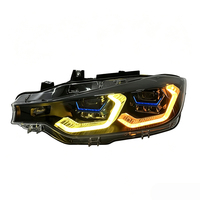 Feux avant tricolores SJC pour BMW Série 3 F30 F31 F35 2013-2015, phares laser jaunes/blancs/ambre, feux de jour DRL, plug and play, pièces automobiles