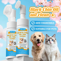 Mousse nettoyante pour pattes d'animaux pour chats et chiens, bain de pattes propre et rafraîchissant avec essence végétale et tête de brosse en silicone