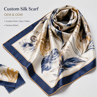 Fabricant de foulards carrés en soie personnalisés OEM ODM, foulard en soie de mûrier sergé, impression de logo personnalisée, vente en gros, usine B2B