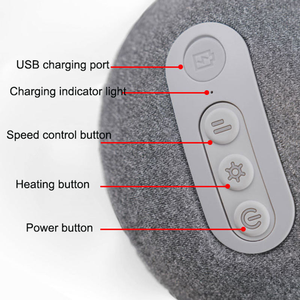 TAHATH Coussin de massage chauffant USB rechargeable pour le cou et le corps, en mousse à mémoire de forme, pétrissage profond, contrôle par minuterie pour le soulagement de la douleur, maison, bureau, voiture - Product Image 3
