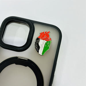 Logo personnalisé autocollant à breloques en métal autocollant pour téléphone mobile épinglette personnalisée en émail doux pour téléphones mobiles - Product Image 5