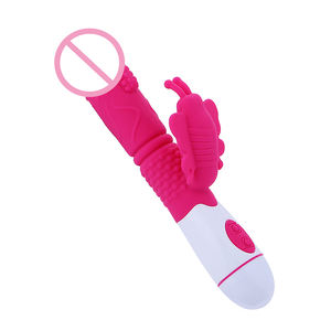 Diskon besar 30 mode G Spot <span class=keywords><strong>Vibrator</strong></span> untuk wanita Vagina masturbasi silikon kupu-kupu Dildo <span class=keywords><strong>Vibrator</strong></span> Dual Massager mainan seks - Product Image 4