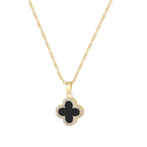 <span class=keywords><strong>Collana</strong></span> a catena <span class=keywords><strong>quadrifoglio</strong></span> elegante stile donna autunno inverno placcato oro luce di lusso Instagram popolare - Product Image 5