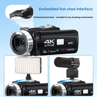 4K 超高清 48MP 18 倍变焦 3.0 英寸触摸屏 HDMI 输出 红外夜视录制 外置麦克风 直播摄像机