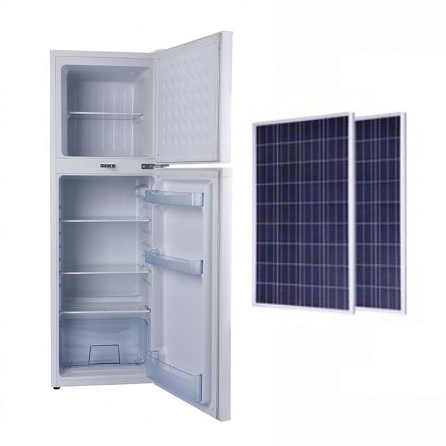142L New Popularity 220V 60Hz Stainless Steel Solar Powered Mini Fridge