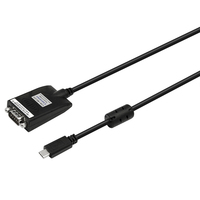 Convertidor USB 2.0 Tipo C RS232 UOTEK, Cable USB-C Macho a DB9, Blindaje Trenzado, Cubierta de PVC, Anillo Magnético, Protección Contra Sobretensiones UT-880-TC