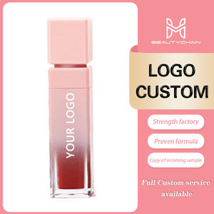 Gloss à lèvres personnalisé MLM, flacon rose, gloss à lèvres hydratant, cosmétiques pour les lèvres, rouge à lèvres liquide imperméable longue durée pour DIY - Product Image 1