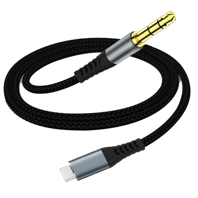 Hi-Fi Sound Quality USB C to 3.5mm nylon Braided Aux Cable Stereo Extension Audio Cord Adapter