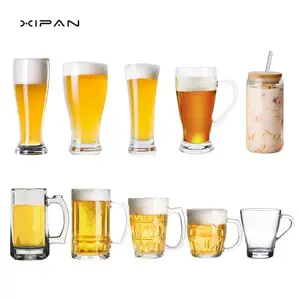 Offre Spéciale 2024 Peut Forme Logo Personnalisé Verres À Bière avec Couvercle En Bambou Cadeaux Classiques pour Hommes 16oz 270ml 300ml Tasses À Bière Tasses