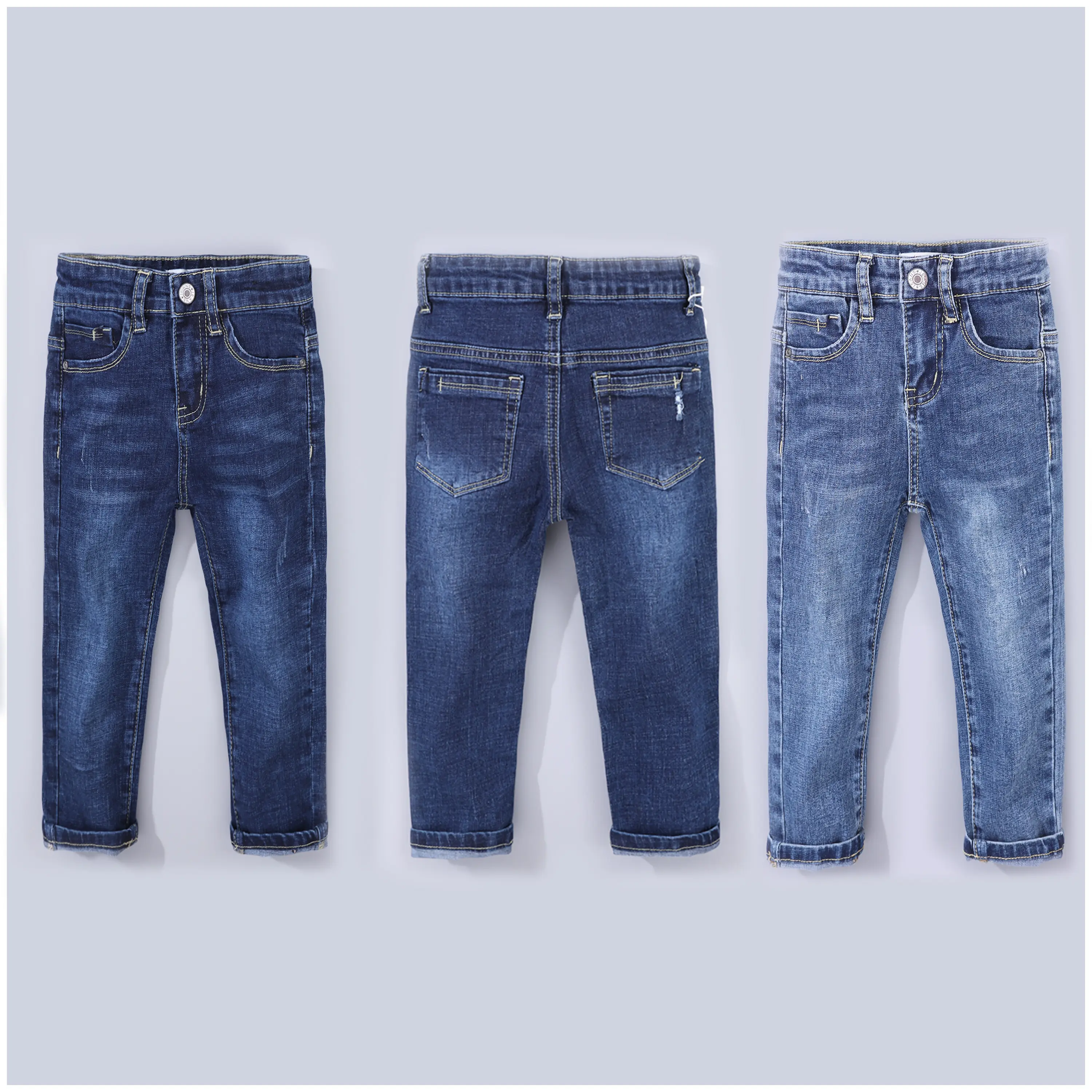 Factory customize service Children Skinny Jean Pants soft Denim Jeans For Kids boys