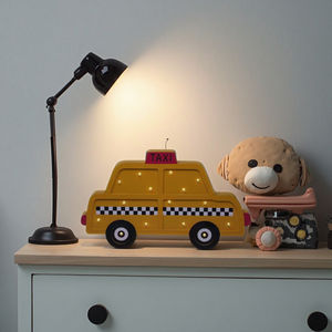 Forma de taxi hecho a mano LED madera noche luz niños acrílico bebé guardería dormir luces para dormitorio - Product Image 2