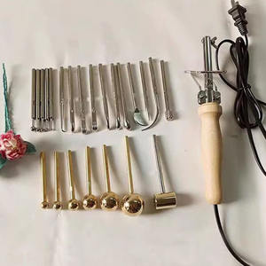कपड़े के फूल निर्माता उपकरण उपकरणों ने 17 2x आयरन और पीतल 18x 24x 27x के साथ इलेक्ट्रिक कृत्रिम फूल क्लैवर सोल्डरिंग लोहा - Product Image 3
