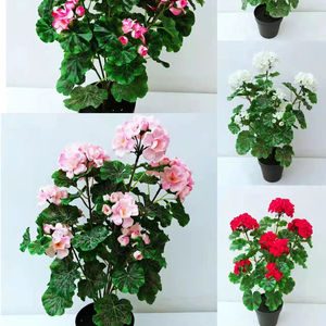 Branche de géranium artificiel sans pot - Product Image 2