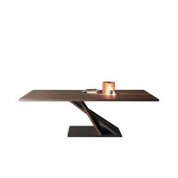 Table de conférence industrielle moderne et simple en bois massif, bureau long, table d'étude à domicile, établi design, forme de bande mobile