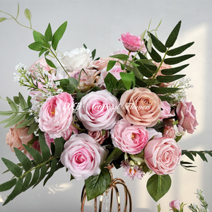 Nouvelles décorations de boules de fleurs artificielles miniatures, boules de fleurs en soie de haute qualité pour les centres de table de mariage - Product Image 3