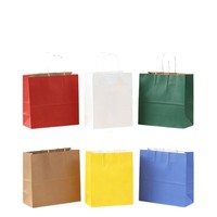 Sacs fourre-tout personnalisés en papier kraft pour cadeaux, bubble tea à emporter, essentiels pour le festival du dragon, impression couleur disponible, en stock
