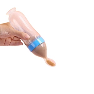 Biberon de céréales <span class=keywords><strong>pour</strong></span> bébé avec étiquette anglaise, en silicone, cuillère d'alimentation souple <span class=keywords><strong>pour</strong></span> la diversification alimentaire des enfants, fabriqué en Chine - Product Image 4