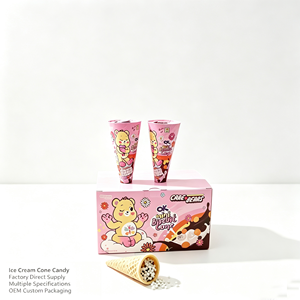 <strong>Cream</strong> Filled Mini Biscuit Cone Wafer Cone Crispy Rice Chocolate Kids Snack OEM Customizable Halal Factory Direct Since 1991 - Product Image 1